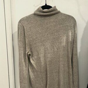 H&M Men's Slim Fit Fine-knit Turtleneck Sweater I Color: Taupe I Size: S